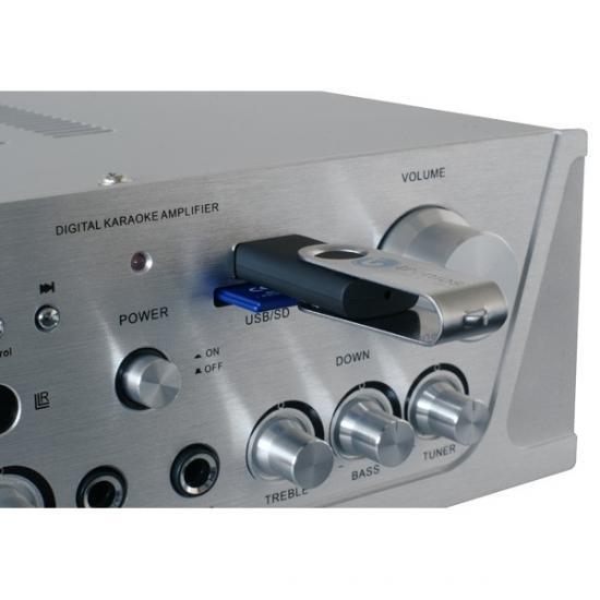 Amplificador Karaoke FM/USB/SD Plata Skytronic 103.131 #2
