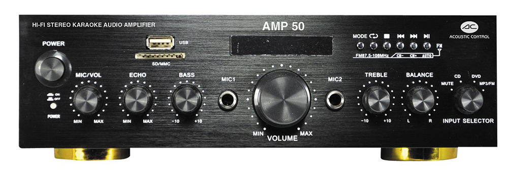 015621 Amplificador  HI-FI estreo con reproductor MP3 y radio FM Acoustic Control AMP 50