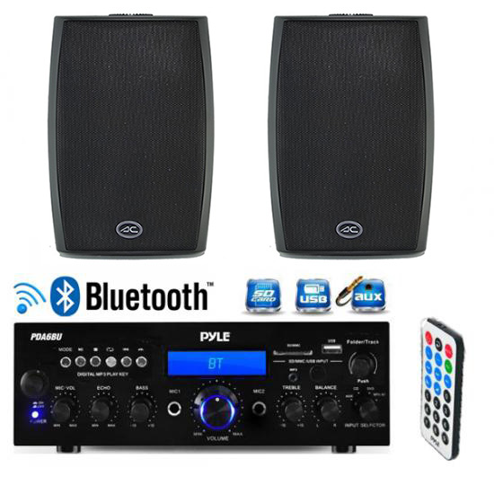 6 Parlantes Techo Bluetooth + Amplificador 60w Usb