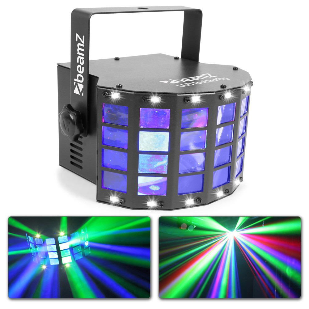 LED Butterfly with strobe 153.728	 BeamZ  LED Butterfly con strobo