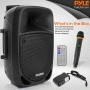 Altavoz Bluetooth PA porttil con batera 10"1000 W micrfono inalmbrico:UHF Pyle PSBT105A #2