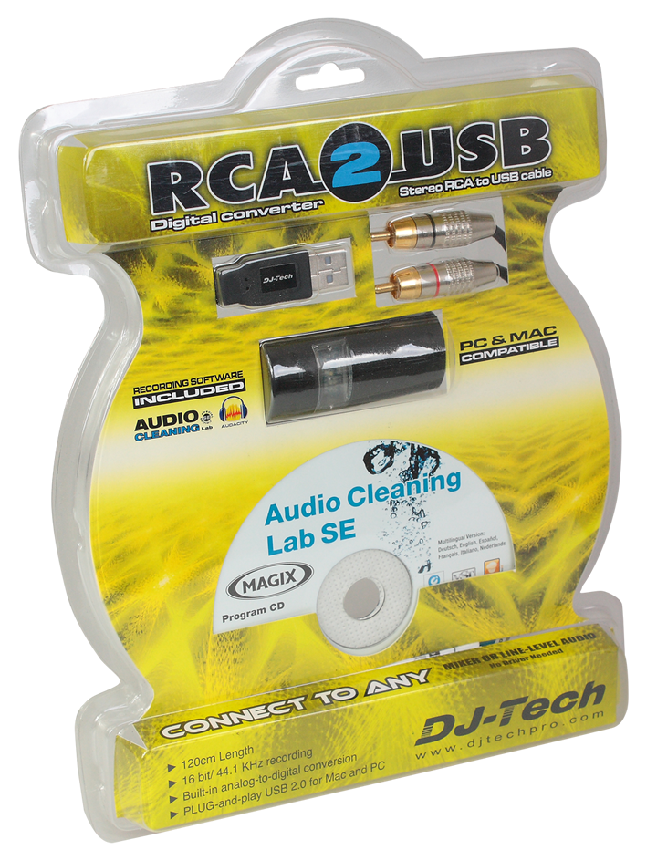 RCA /USB CABLE 1.2M +SOUND CARD DJ-Tech RCA2USB #2