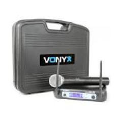 Microfono VHF 1 Canal Sistema inalámbrico con micrófono de mano y display Vonyx  WM511