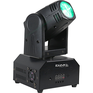 CABEZA MOVIL BEAM DE LED RGBW 10W DMX CON MANDO A DISTANCIA IBIZA LIGHT LMH250-RC